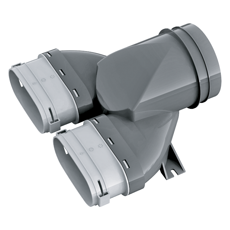 Blauberg BlauFast SO 125/52x2 60P - For supply and exhaust systems in residential premises. Distribution of air from the ventilation unit through the ducts