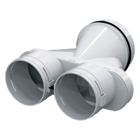 System 90 - Radial ductwork - Vents BlauFast SR 125/90x2 50P